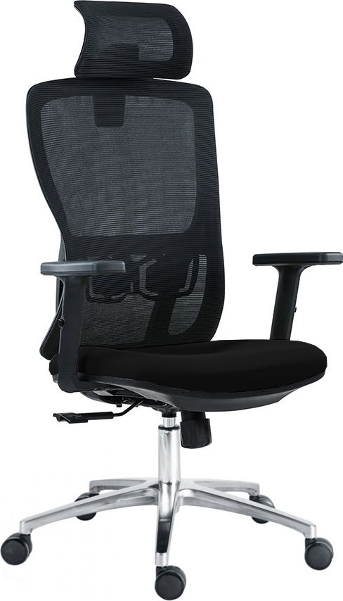 Kancelářská ergonomická židle Neoseat TASCO — látka, síť, černá, nosnost 150 kg
