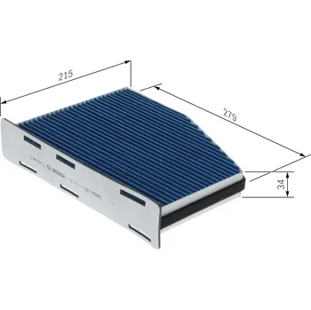 Kabinový filtr Filtr vzduchu v interiéru BOSCH 0 986 628 615