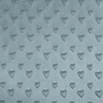 Minky 3D srdíčka, tmavě šedé, š.150