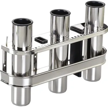 Člun NUTICHE Nerezový nástěnný držák na 3 pruty a doplňky