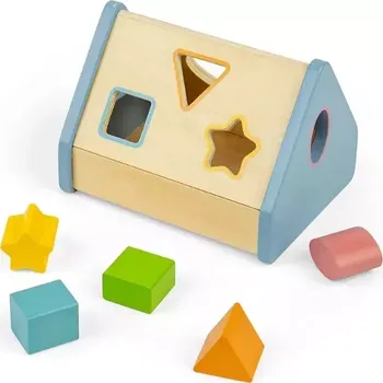 Dřevěná hračka Bigjigs Toys Domeček vkládání tvarů