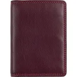 Tenká kožená peněženka na karty fialová