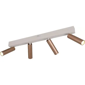 Bodové svítidlo Trio Leuchten 849210465 AMBALA - LED stropní bodové svítidlo v kávové barvě s přepínačem barvy světla 2300 + 3000 + 4000K, LED 4 x 5,5W (Stropní LED čtyřbodovka se změnou barvy světla)