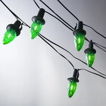 EXIHAND Prodloužení pro venkovní soupravu LED Filament Šiška zelená, černá kabeláž