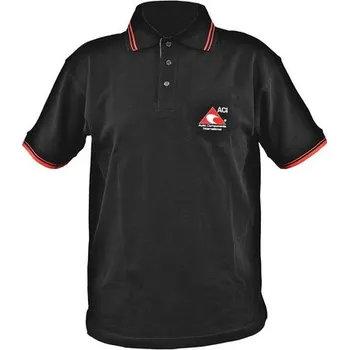 Pánské tričko Triko ACI černé s límcem 220 g Velikost: XXL