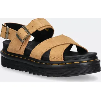 Dámské sandále Semišové sandály Dr. Martens Voss II Sandal dámské, hnědá barva, na platformě, DM40930200, 40, 82X