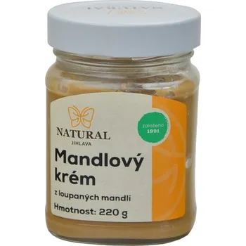 Krém mandlový z loupaných mandlí 220g, Natural Jihlava