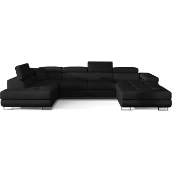 Sedací souprava Rohová rozkládací sedací souprava RODRIGO 345 cm Sawana 14 černá levá