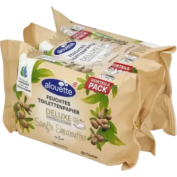 Hygienický ubrousek Alouette Luxusní vlhké toaletní ubrousky s vůní bambuckého másla 3x50ks