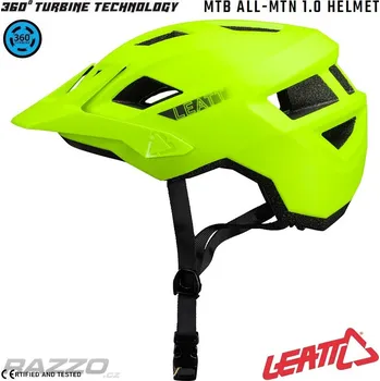 Chránič hlavy MTB helma LEATT MTB 1.0 AllMtn Helmet V24 Lime 2025 L