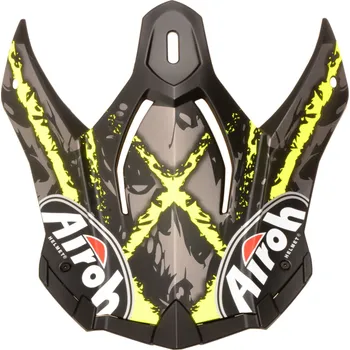 Helma na motorku náhradní kšilt pro přilby TERMINATOR OPEN VISION, AIROH (carnage žlutá) TOVCA31F