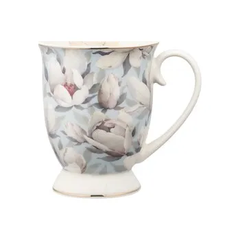 MAGNOLIA BŁĘKITNA KUBEK NA STOPCE NBC 320 ML DEK. MOJA KOCHANA