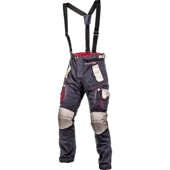 Moto kalhoty enduro kalhoty TRAILER, 4SQUARE - pánská (modrá,šedá,červená) 2025 Velikost: 3XL