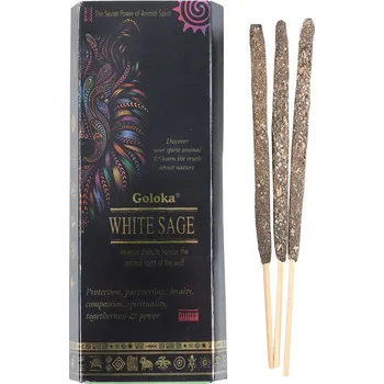 Vonné tyčinky Galoka Bílá šalvěj - 8 ks se symbolem vlka