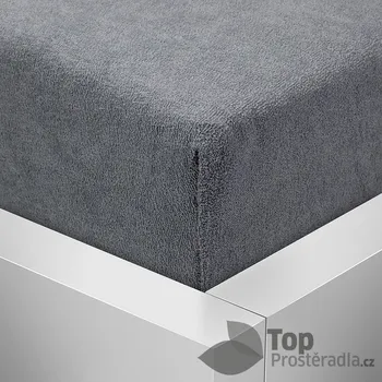 Prostěradlo Froté prostěradlo 140x200 Premium - Tmavě šedá