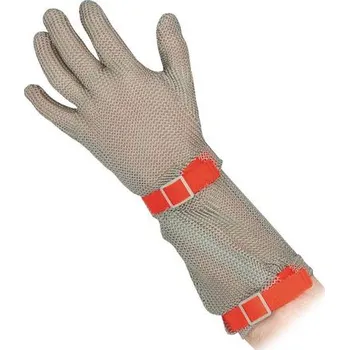 Pracovní rukavice EUROFLEX Řeznická rukavice dlouhá levá M červená