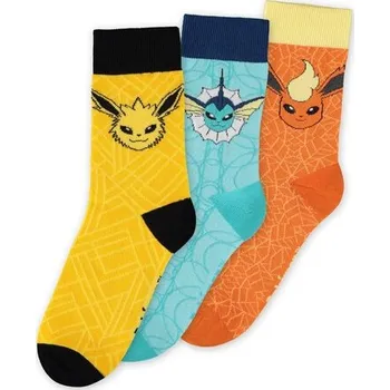 Pánské ponožky Ponožky Pokemon - Vaporeon & Flareon & Jolteon