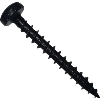 Vrut Vrut univerzální půlkulatá hlava pozidriv zinek černý 6,0x50, 10 ks