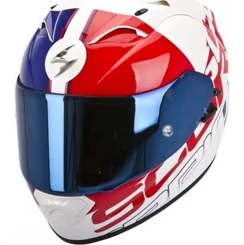 Helma na motorku Moto přilba SCORPION EXO-1200 AIR QUARTERBACK pearl bílo/červeno/modrá (Velikost: XXL) MCF_7204