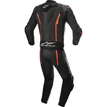 Moto kombinéza dvoudílná kombinéza MISSILE V2, TECH-AIR kompatibilní, ALPINESTARS (černá/červená fluo, vel. 60) (Velikost: 46) 3160122-1030