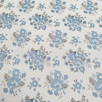 BYTEMA Látka TOSCANA VALERY 16 ALLOVER šedé listy šíře 280 cm