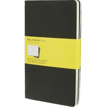 Diář Moleskine, Čtverečkované sešity Moleskine Cahier L černé 3 ks - Formadore