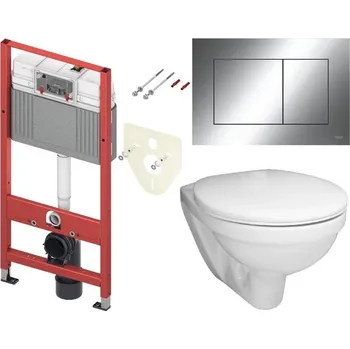 Tece Set modulu do sádrokartonu, EBS WC Boreal, sedátka a tlačítka, chrom