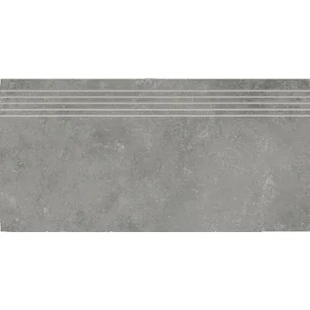 Dlažba Rako Dale DCPSR880 schodovka reliéfní 30x60 elephant tmavě šedá rekt.