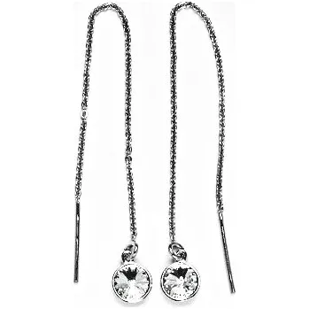 Náušnice Srříbrné řetízkové protahovací náušnice Swarovski čiré - NŘ1336 (Náušnice se Swarovski krystalem)