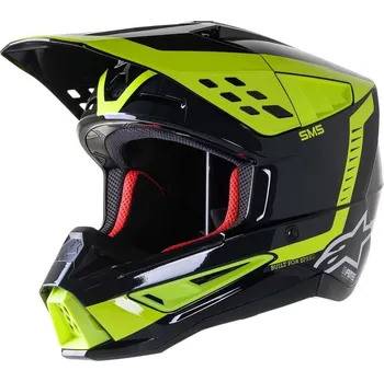 Helma na motorku ALPINESTARS(MX) HELMA SM5 BEAM BLK/YL (8303622-1151-S) (Velikost: S) 8303622-1151-S