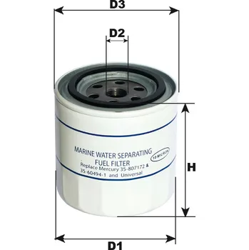 Palivový systém Easterner Separační palivový filtr neoriginální QUICKSILVER 35-802893Q-4