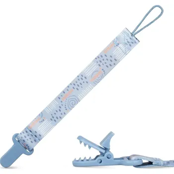 pouzdro na dudlík Baboo Textile Soother Holder klip na dudlík Blue Haze 1 ks