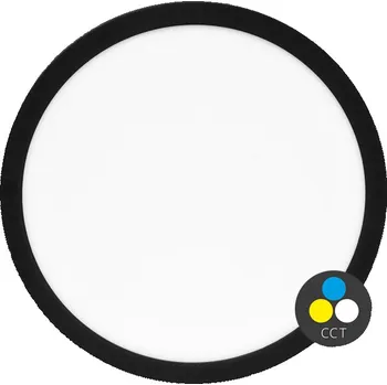 Černý vestavný LED panel kulatý 330mm 12-24W CCT - Ecolite - WPCB2-24W/CR - WPCB2-24W/CR