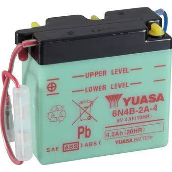 Motobaterie Konvenční 6V akumulátor bez kyseliny YUASA 6N4B-2A-4 101893
