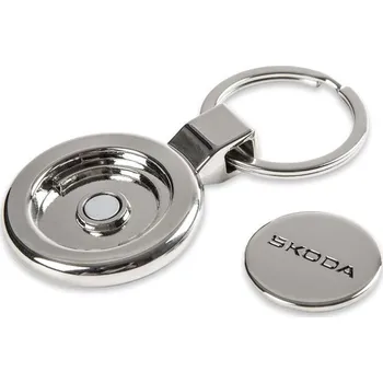 ŠKODA AUTO original Klíčenka ŠKODA \"Let´s Explore\" original s žetonem