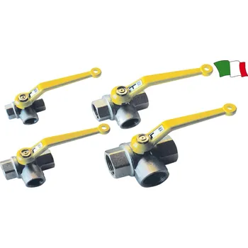 Člun NUTICHE Mosazný 3-cestný kulový ventil Závit: 3/8"