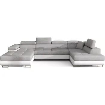 Sedací souprava Rohová rozkládací sedací souprava RODRIGO 345 cm Sawana 21/Soft 17 šedá pravá
