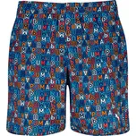 PUMA - PRINTED MID SHORTS 1P MUL CHLAPECKÉ ŠORTKOVÉ PLAVKY MODRÉ 947061-01140
