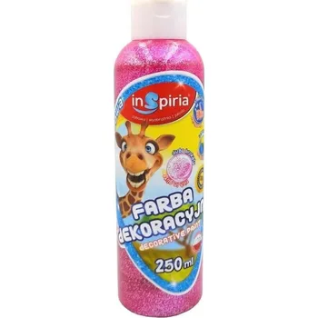 Set školních potřeb Farba dekoracyjna brokat różowa 250ml
