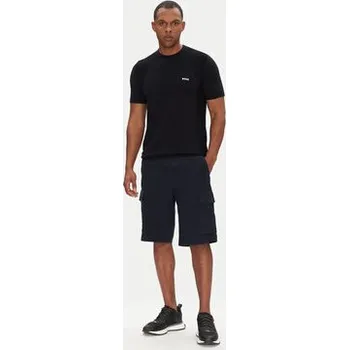 Pánské kraťasy BOSS Šortky z materiálu Sisla-9 50536888 Tmavomodrá Slim Fit 38