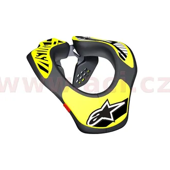 Motocyklový chránič krku krční chránič NECK SUPPORT YOUTH, ALPINESTARS, dětský (žlutý fluo/černý, vel. UNI) 2025 6540118-155-TU