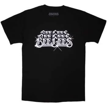 Pánské oblečení Merch Bee Gees: Bee Gees Unisex T-shirt: Stacked Logo (black) (large) L