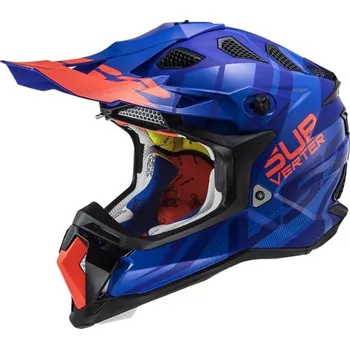 Helma na motorku LS2 MX470 SUBVERTER TROOP MATT BLUE ORANGE (404702725) (Velikost: XS) 404702725