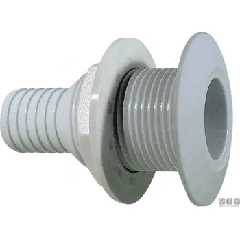 Člun Honda Plastová palubní průchodka skrz trup pro hadici 40-75mm bílá Závit: 1/2", Průměr hadice: 15mm