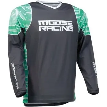 Moto dres Pánský motokrosový dres MOOSE RACING antracitová/zelená Vel: 4XL Výprodej zboží