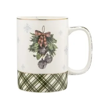 ŚWIĄTECZNE DRZEWKO KUBEK PROSTY NBC 380 ML DEK. WIANEK DZWONECZKI