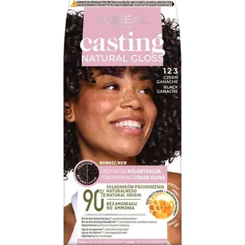 Vlasová kosmetika L'Oréal Paris Casting Natural Gloss barva na vlasy 123 Ganache Black