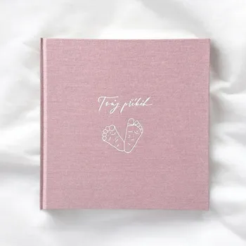 Be Nice Deník pro miminko - Tvůj příběh Deník pro miminko s autorskou ilustrací a jménem - růžová