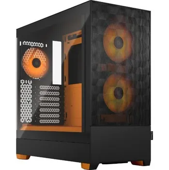 PC skříň Počítačová skříň Fractal Design Pop Air RGB Orange Core TG Clear Tint