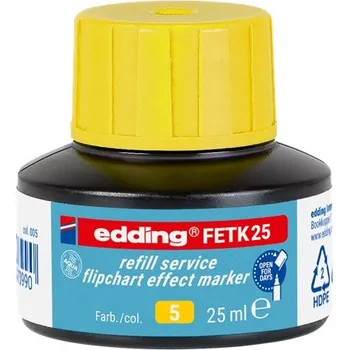 Inkoust EDDING FETK 25 pro flipchart popisovače, žlutý